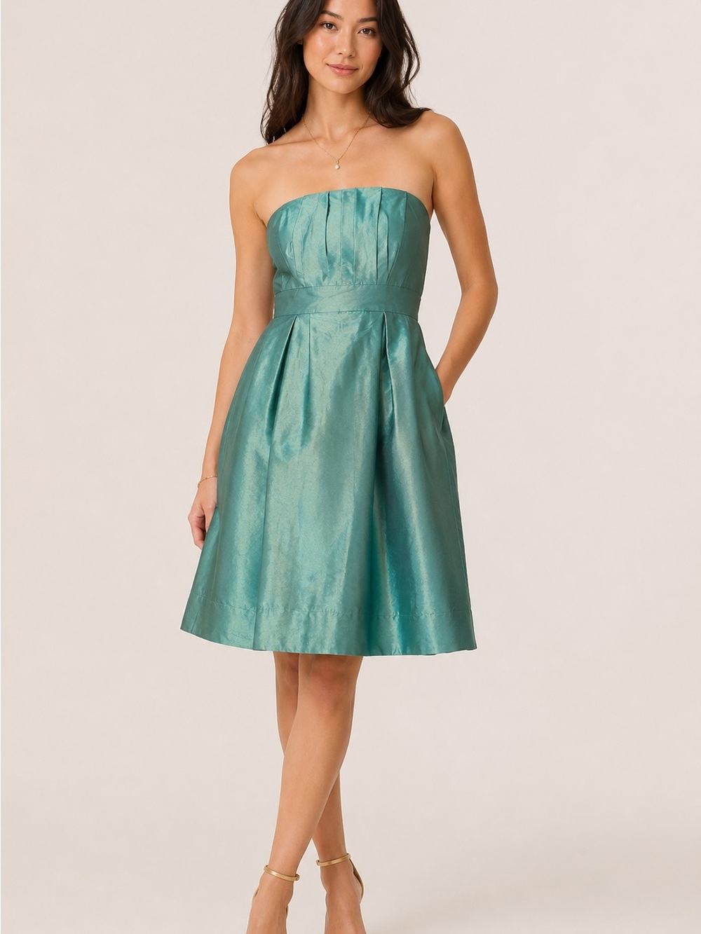 Silk Formal Teal Dress Size 6